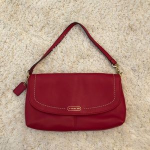 Coach red wristlet